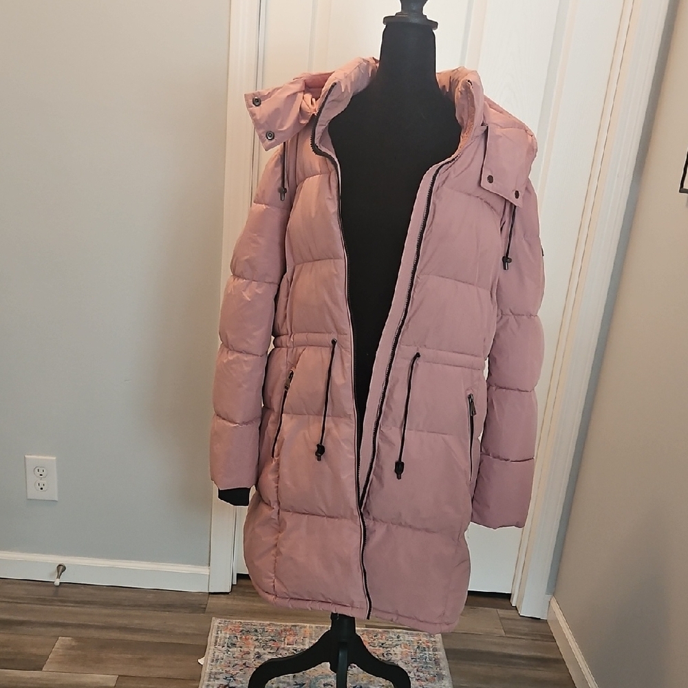 XL DKNY Pink Puffer Winter Coat